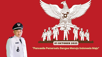 Kepala kampung Sriwijaya, Antoni Nasir mengucapkan, selamat hari kesaktian Pancasila, 1 Oktober 2023