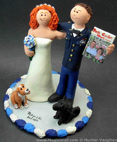 US Army Dress Blues Wedding Cake Topper Here's a great topper for a groom