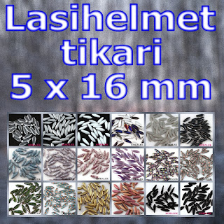 Lasihelmi tikari 5x16mm - laadukkaat, upeat tsekkiläiset lasihelmet edullisesti netissä