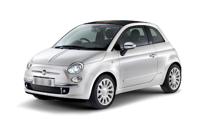 2011 Fiat 500C by Gucci White Front Angle