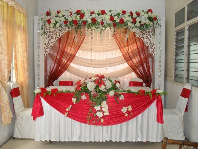 e wan florist bridal HIASAN MEJA MAKAN  BERADAP