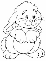 Smiling Rabbit Kids Coloring Pages