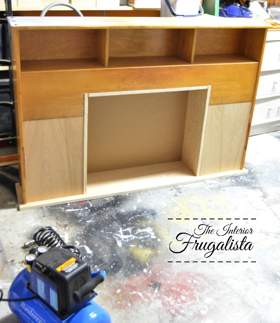How to convert a mid-century modern headboard into a fireplace.