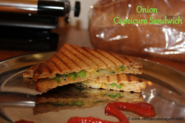 Onion Capsicum Sandwich | Easy Quick Breakfast