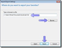 Exporting Internet Explorer Favourites 4