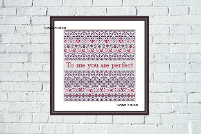 To me you are perfect romantic cross stitch pattern - Tango Stitch