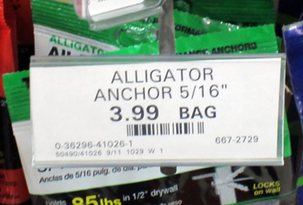 Alligator anchors