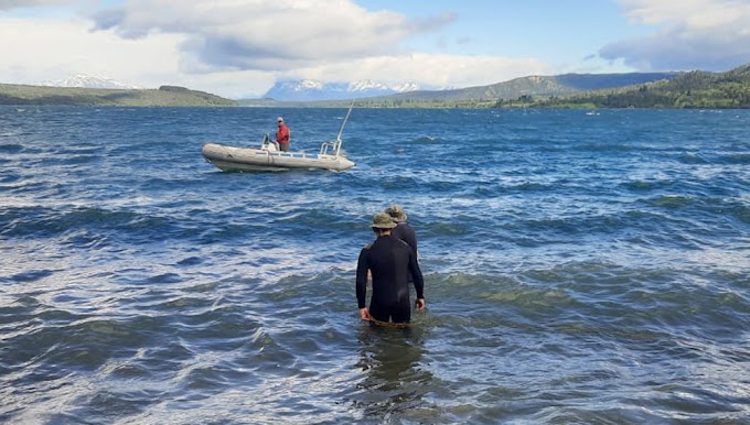 Continúa la búsqueda del hombre desaparecido en el Lago Rosario