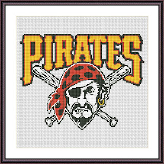 Pittsburgh Pirates easy cross stitch design - Tango Stitch