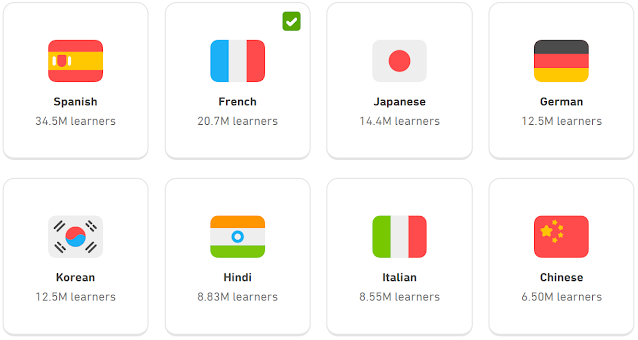 Some of Duolingo languages