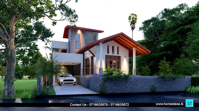 3 Bedrooms Two Story House Design With Roof Terrace At Akiriyagala, Kegalle - www.homeideas.lk- House Design Sri Lanka