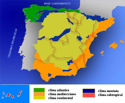 Resultat d'imatges de CLIMAS DE ESPAÃ‘A