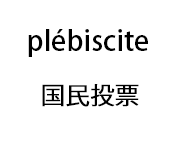 plébiscite 国民投票