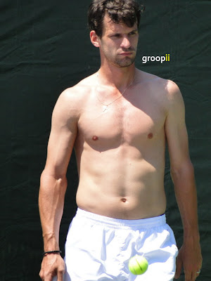 Philipp Petzschner Shirtless at Sony Ericsson Open 2011