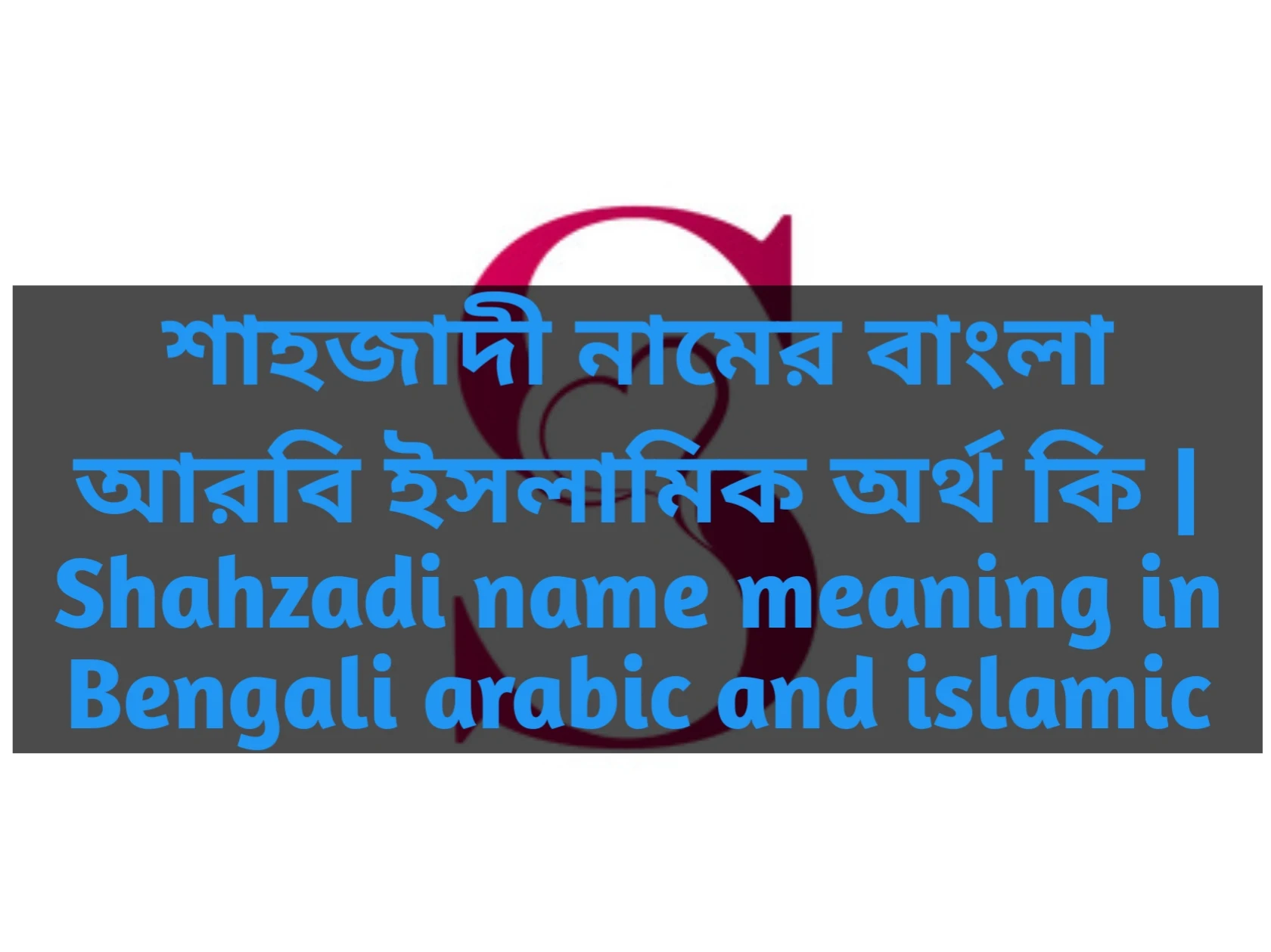 Shahzadi name meaning in Bengali, শাহজাদী নামের অর্থ কি, শাহজাদী নামের বাংলা অর্থ কি, শাহজাদী নামের ইসলামিক অর্থ কি,