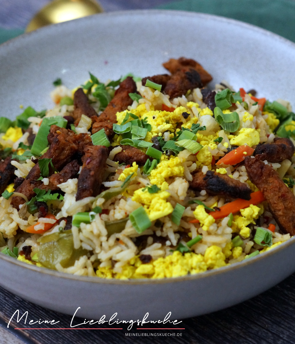 Spicy Fried Rice mit Soja Beef