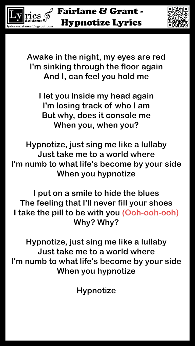 Fairlane & Grant - Hypnotize Lyrics | lyricsassistance.blogspot.com