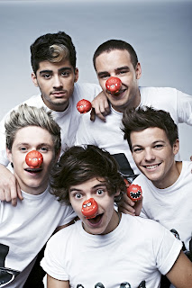 One Direction 2013 red nose wallpaper