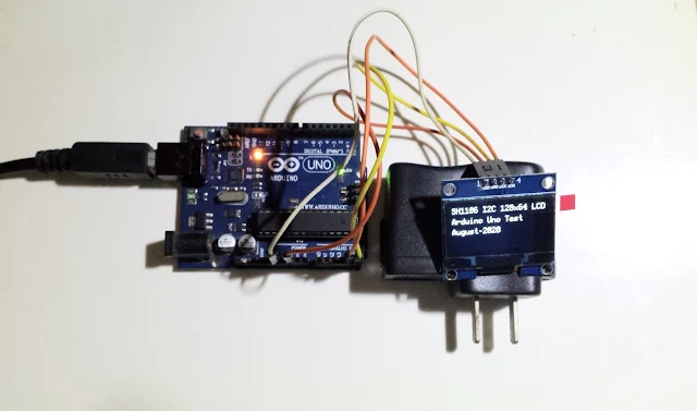 Arduino Using SH1106 I2C 1.3 Inches 128x64 OLED Graphical LCD Module