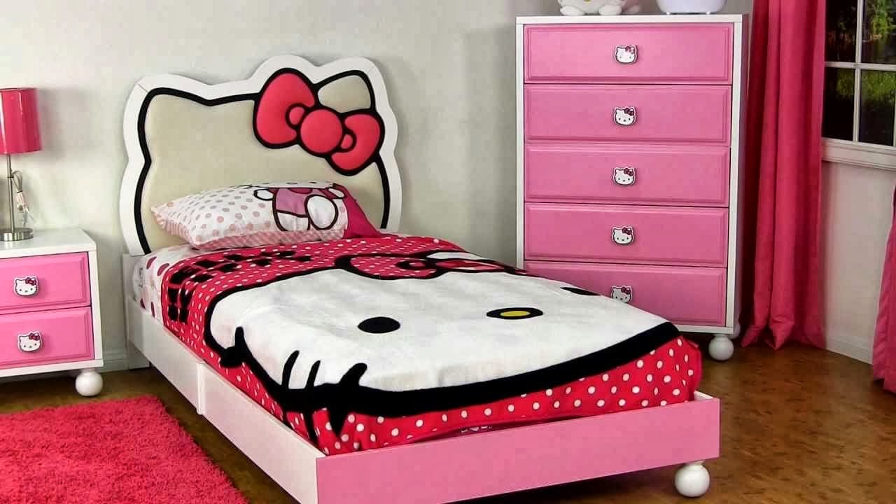 Desain Interior Kamar Anak Perempuan Hello  Kitty  Sederhana 