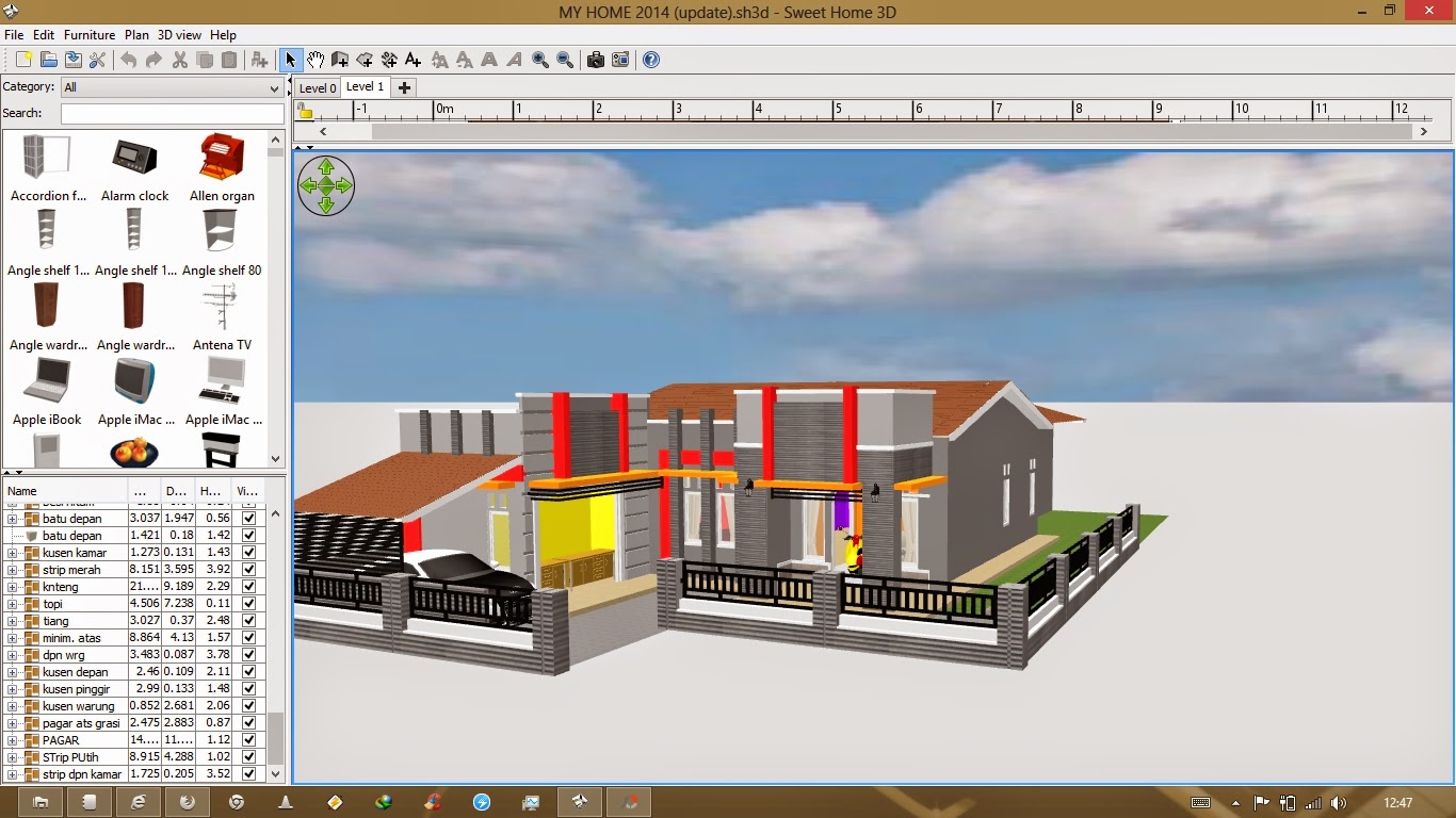 Rizal AMD RVH Cara membuat desain rumah 3D  dengan Sweet 