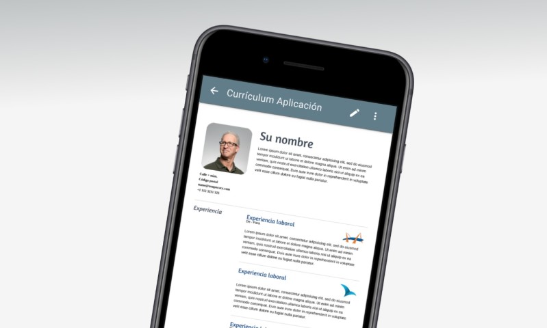 Crear currículums en Android - Curriculum Aplicación