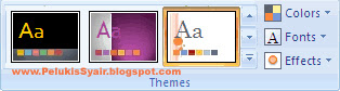 Fungsi Document theme untuk membuat tampilan powerpoint yang profesional