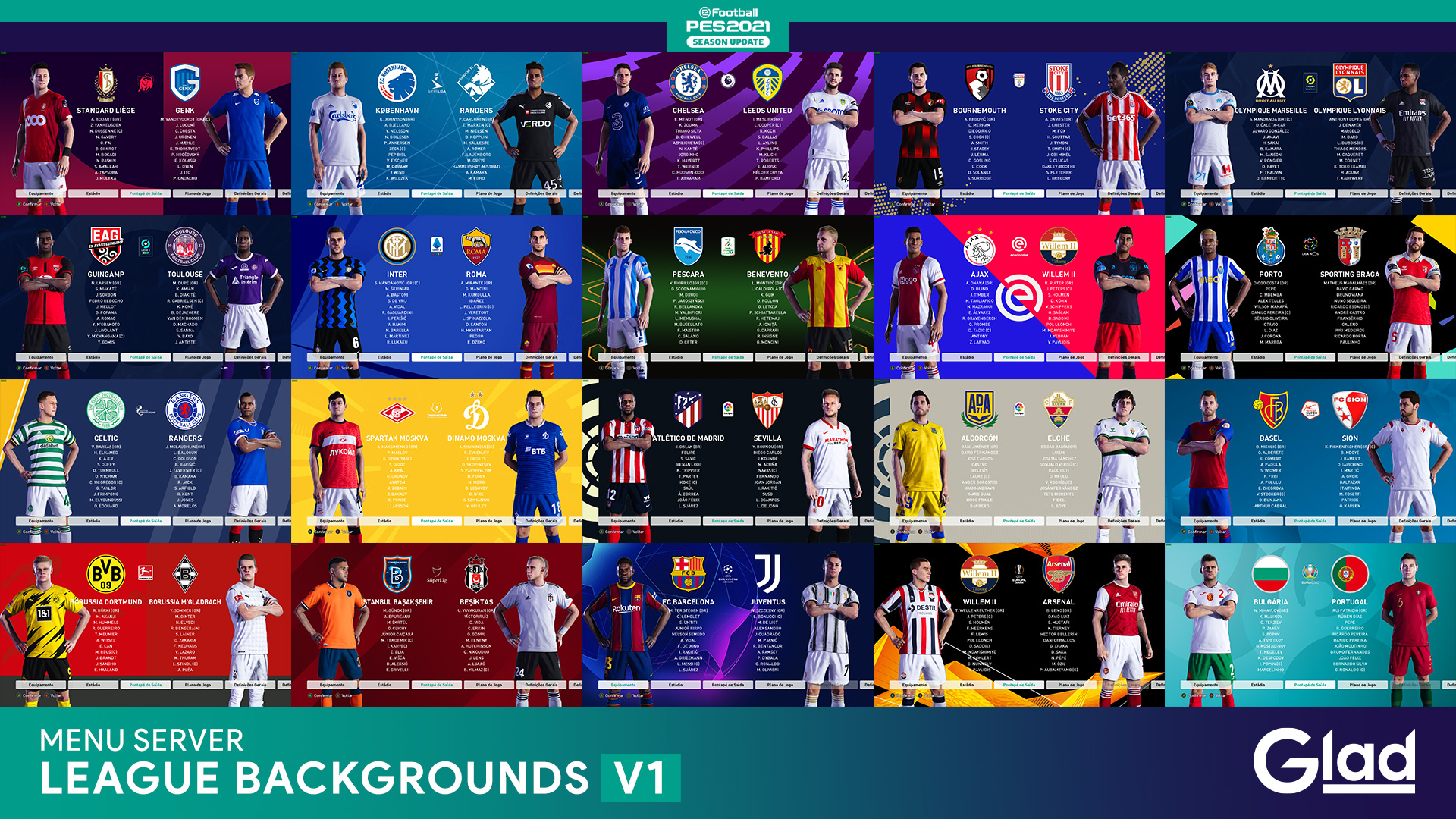 PES 2021 League & Cup Backgrounds V1 by Glad20 ...
