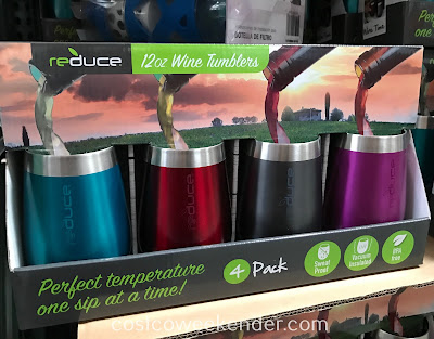 Enjoy a glass of wine with Reduce Stainless Steel Wine Tumblers