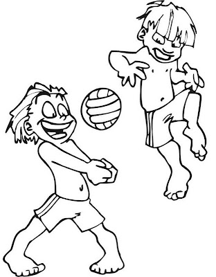 Niños jugando Boleyball