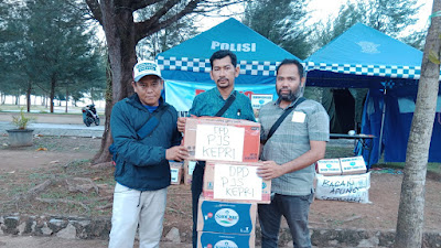 Meringankan Beban Korban Bencana Alam di Natuna, DPD PJS Kepri Serahkan Bantuan 