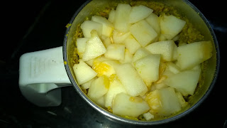 Add chopped yellow cucumber