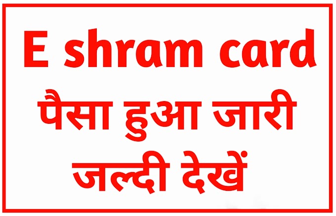 E Shram Card payment details – सभी श्रमिक कार्ड धारकों का पैसा खाते में ट्रांसफर