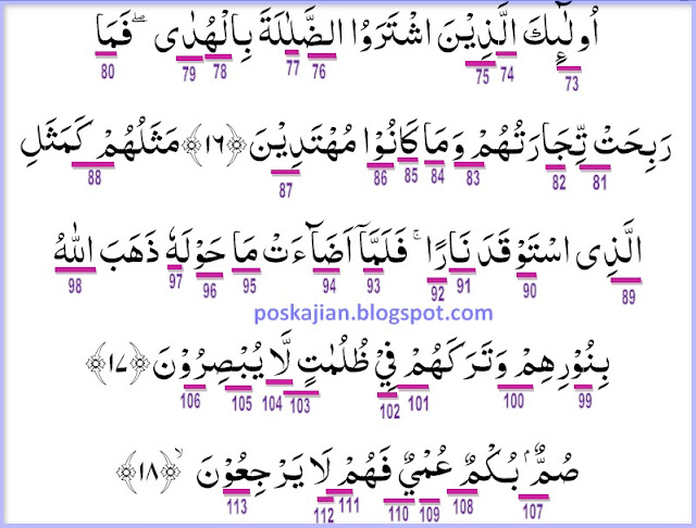 Hukum Tajwid Surat Al-Baqarah Ayat 16-18 Lengkap Dengan Penjelasannya