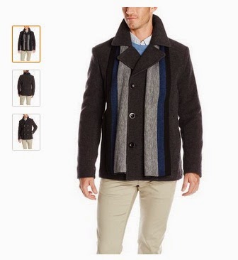 Cole Men's Peacoat with Scarf