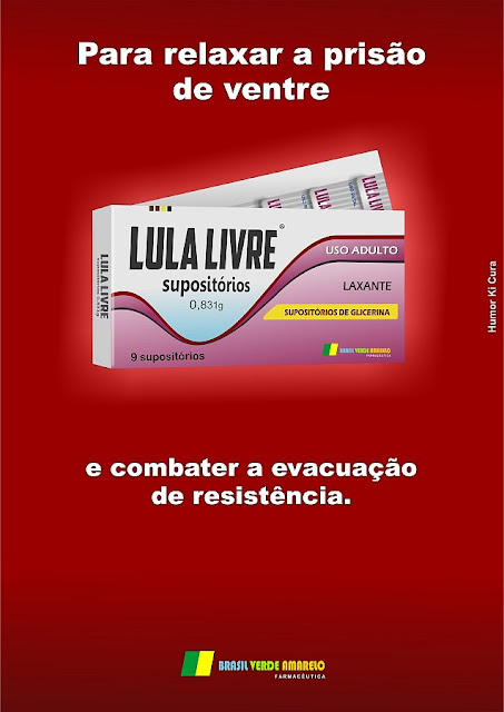Anúncio dos supositórios Lula Livre