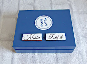 ślubne pudełka w stylu marynarskim Eco Manufaktura pudełko na obrączki i pudełko na koperty