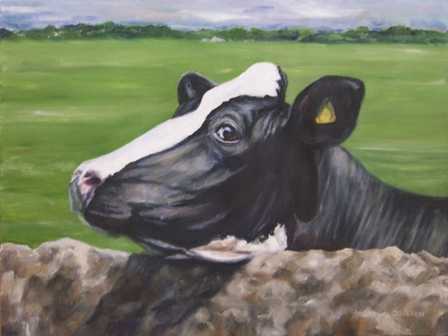 holstein dairy cow. Oil Holstein Dairy Cow Pet Art