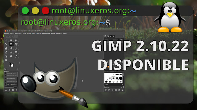 Disponible la nueva versión de GIMP 2.10.22