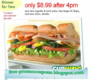 Free Printable Subway Coupons