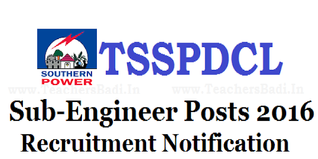 TSSPDCL Recruitment 2016 Apply Online 153 Sub Engineer(Electrical) Telangana Latest Jobs /2016/06/tsspdcl-recruitment-2016-apply-online-153-sub-engineer-posts.html