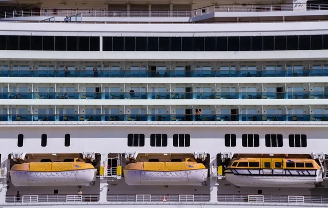 Lifeboats in cruise ship