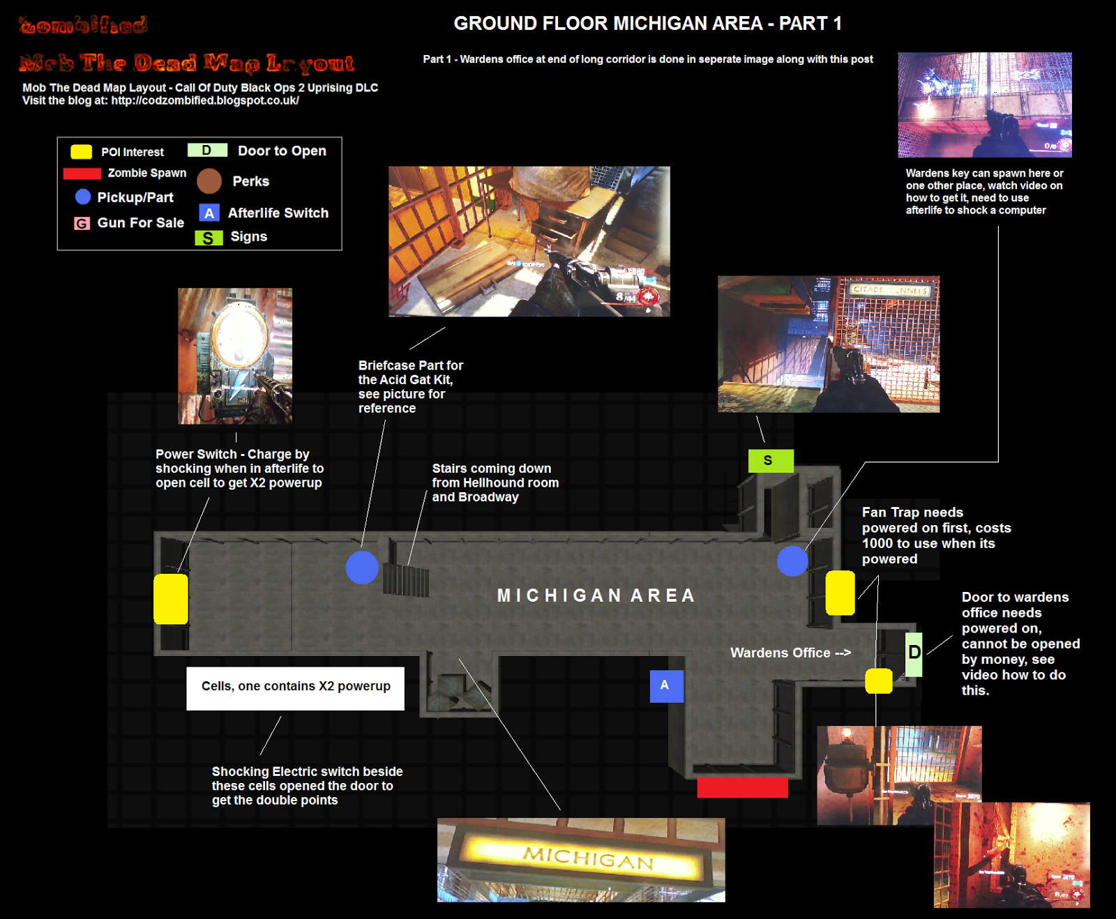 Zombified Call Of Duty Zombie Map Layouts Secrets Easter Eggs And Walkthrough Guides Mob Of The Dead Map Layout Michigan Area Floor Layout Black Ops 2 Uprising Dlc