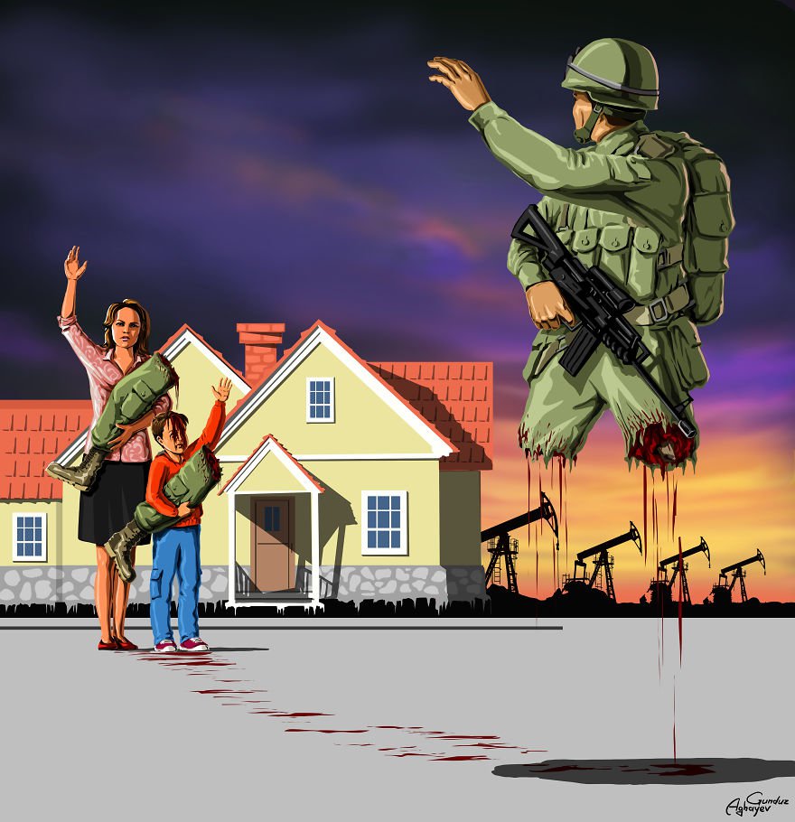 Powerful Satirical Illustrations Show What War Really Looks Like