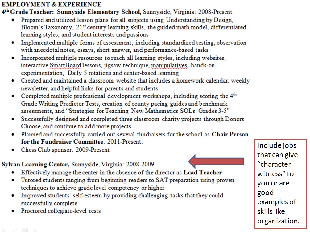 Teacher Resume FREEBIE and Suggestions