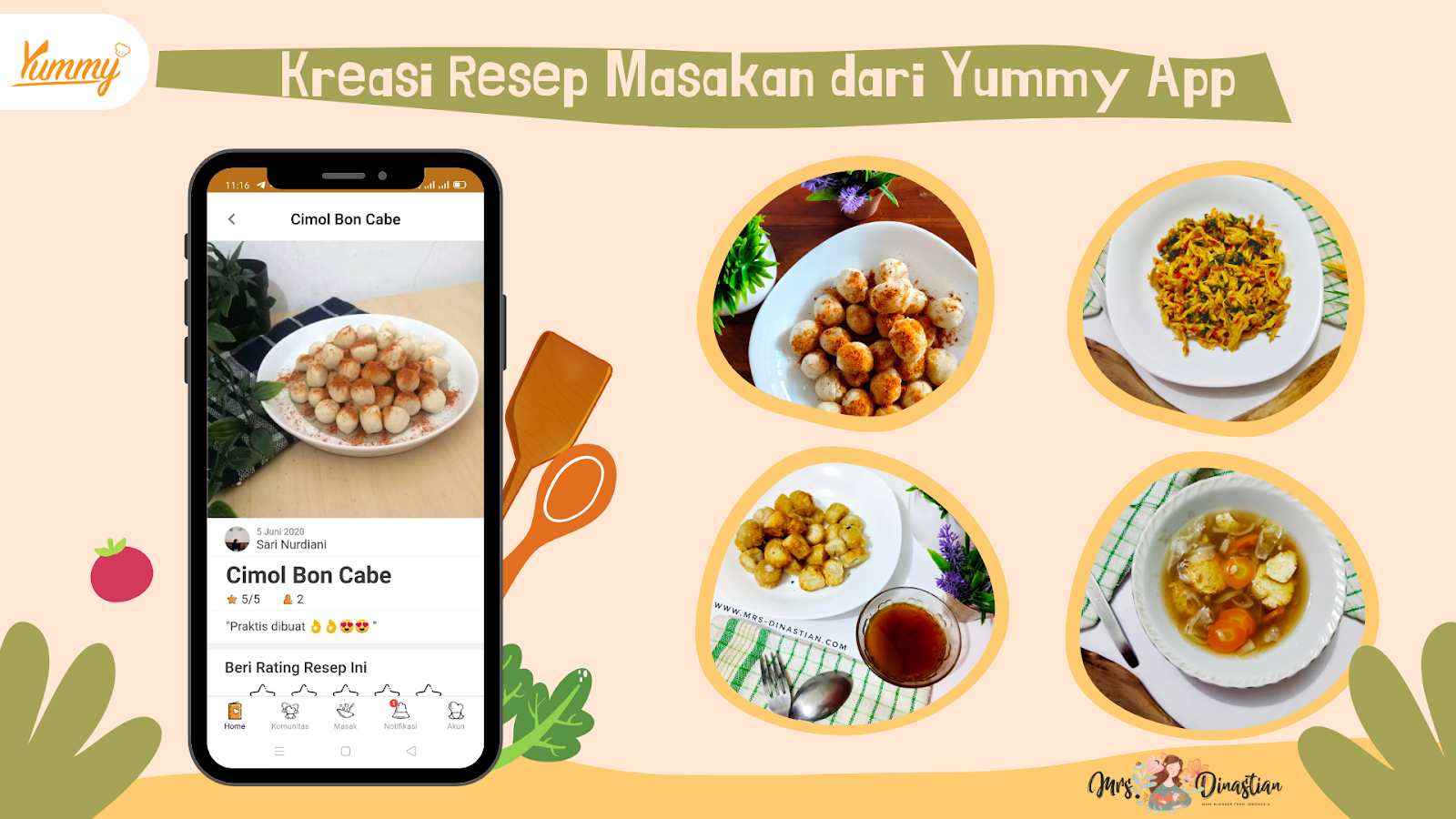 Kreasi Resep Masakan dari Yummy App