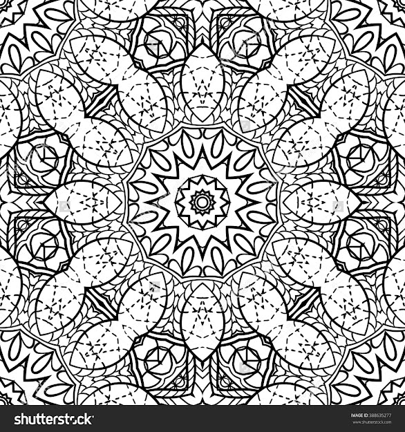 Adult Coloring Page Semless Zendoodle Vector For Art Coloring Book  Zendoodle Square