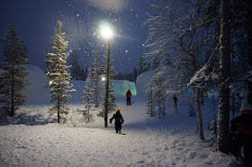 Snow scene in Lapland