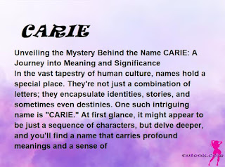 meaning of the name CARIE