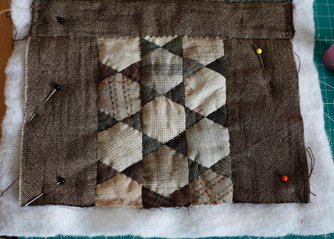 How to sew a cosmetics bag in the technique Japanese Patchwork. DIY tutorial with pictures. Косметичка Японский Пэчворк